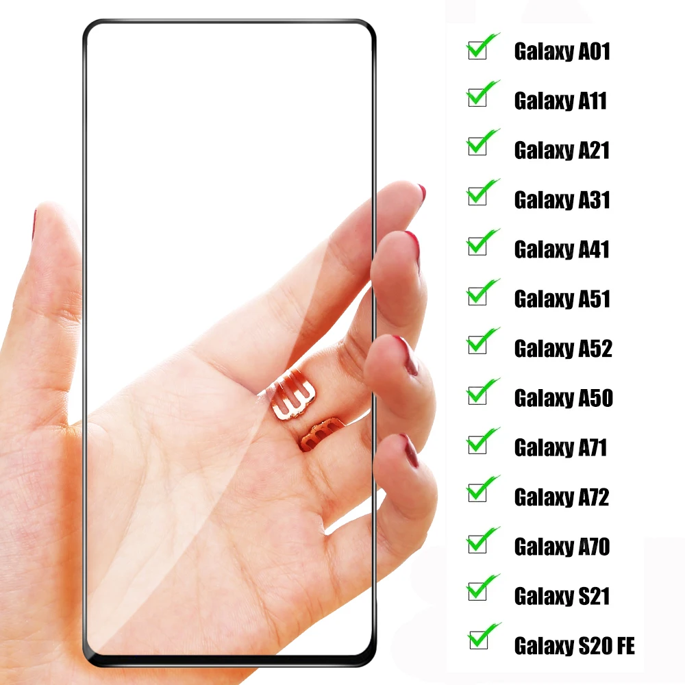 Screen Protector For Samsung S21 Plus S20 Fe S10e Lite Glass Tempered Glass For Samsung A52 A32