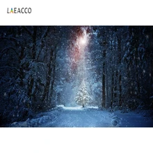 Laeacco Рождество год фотографии фоны винил зима снег лес Фото фоны для студии реквизит украшения для дома