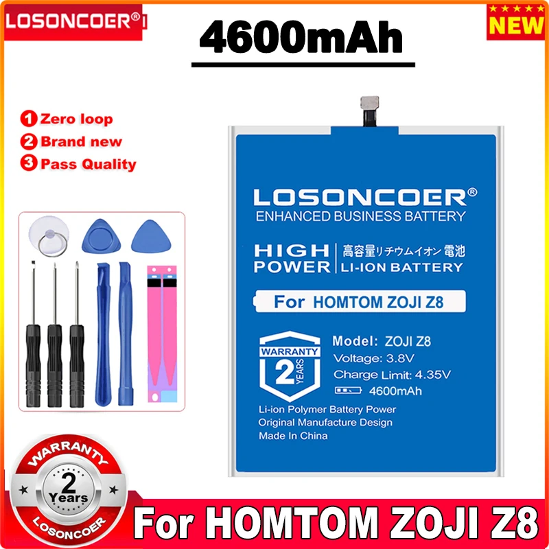 Сменные Аккумуляторы LOSONCOER 4600 мАч ZOJI Z8 для смартфона с диагональю 5 0 дюйма и