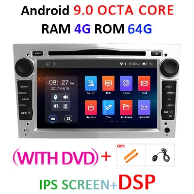 4G64G-DSP-S WITH DVD Ips DSP Android 9,0 4G 2 DIN dvd-плеер для Opel Vauxhall Astra H G J Vectra Antara Zafira Corsa Vivaro Meriva Veda gps радио ПК - Цвет: 4G64G-DSP-S WITH DVD