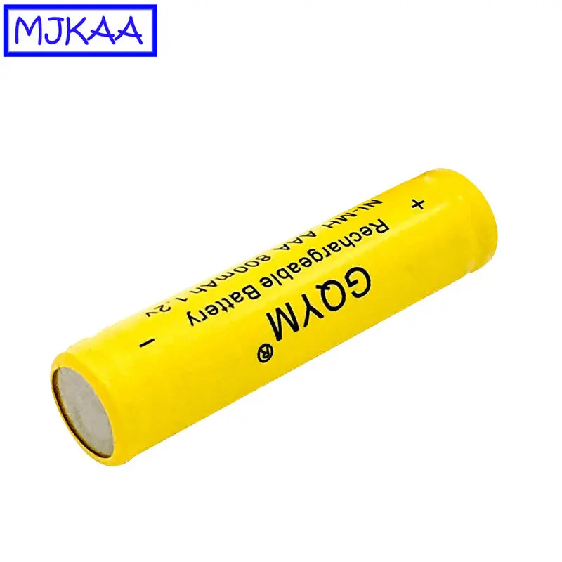 MJKAA 10 20 шт. AAA 1 2 в Ni MH 800 мАч перезаряжаемая батарея 3A желтые батареи для пультов