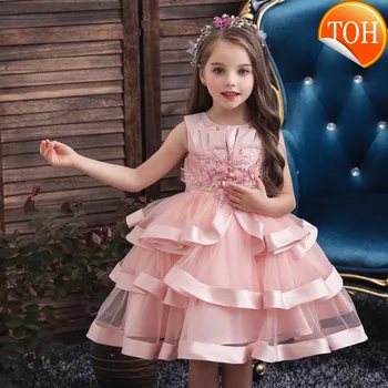 

Baby Girls Flower Kids Dress for Girls Lace Cake Tutu Party Princess Dress Girl 2 4 6 7 8 10 Yrs Birthday Party Event Prom Dress