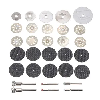

31Pcs HSS Mini Circular Saw Blade Set Resin Cut-Off Wheels Disc Diamond Cutting Blade Metal Cutter for Drill Power Tool
