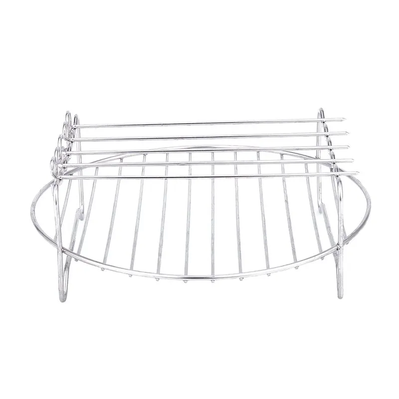Double Layer Rack Accessory with 5 Skewers, for Airfryers