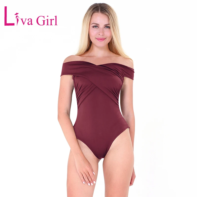 Летнее женское боди LIVA GIRL пикантные с открытыми плечами комбинезоны элегантное