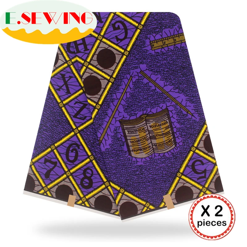 Анкара африканская вощеная ткань принтом 12 ярдов хлопок настоящий голландский воск Гана нигерийский стиль для шитья африканские платья одежда 26
