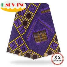 Анкара африканская вощеная ткань принтом 12 ярдов хлопок настоящий голландский воск Гана нигерийский стиль для шитья африканские платья одежда 26