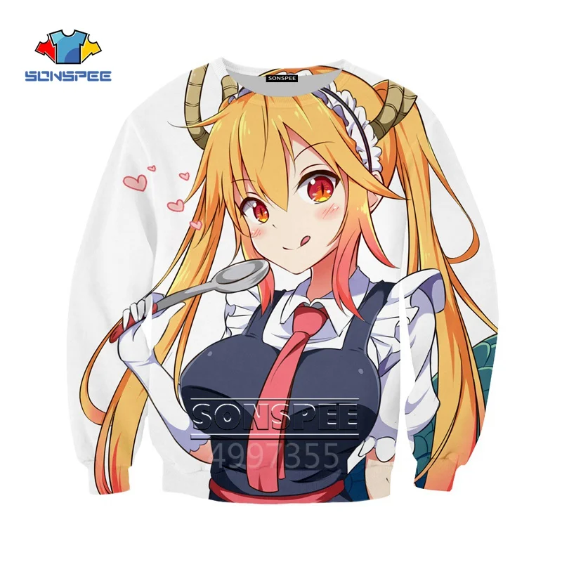 SONSPEE Miss Kobayashi's Dragon Maid/Детский свитер с 3d принтом детская одежда для мальчиков и девочек-подростков Топы, пуловер с длинными рукавами SW131