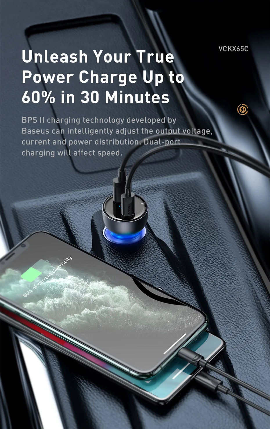 samsung super fast car charger Baseus 65W USB Car Charger Quick Charge 4.0 3.0 QC4.0 QC3.0 Type C PD Fast Car Charging Charger For iPhone Xiaomi Mobile Phone usb c for car