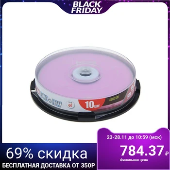 

DVD + RW Mirex disc, 4x, 4.7 GB, Cake Box, 10 pcs 1431787