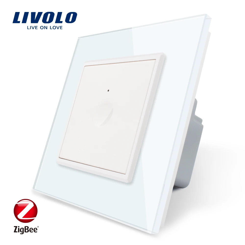 Livolo стандарт ЕС Zigbee умный дом настенный сенсорный выключатель, сенсорный WiFi управление приложением, google Home управление, Alexa, управление эхом - Цвет: White