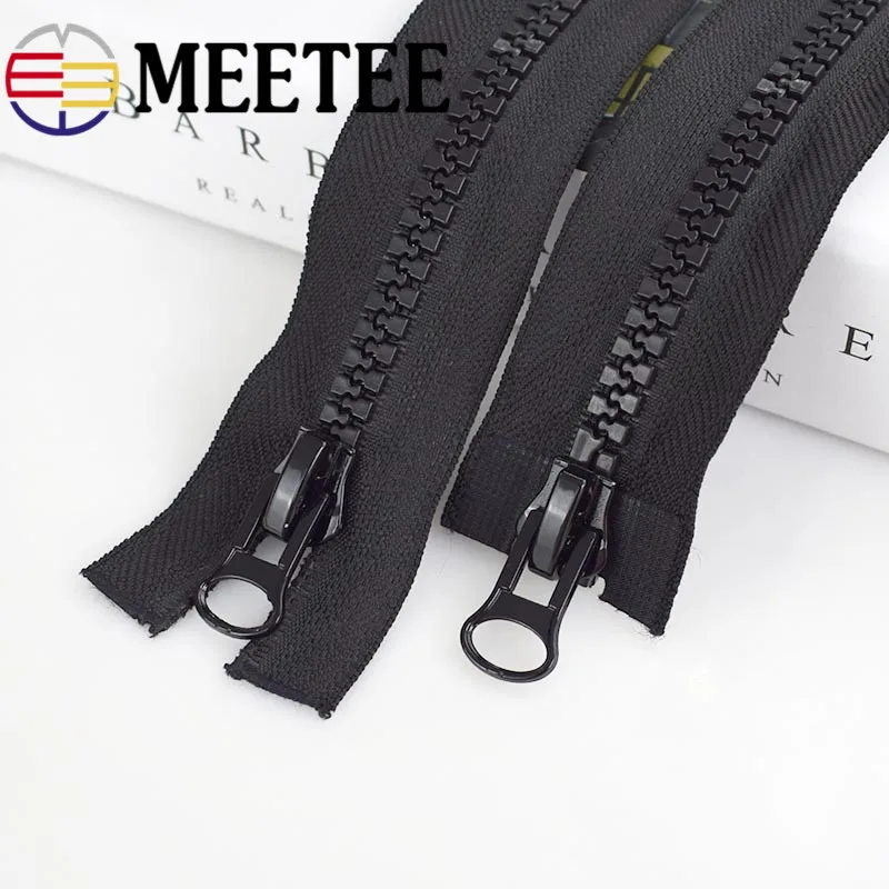 Meetee 5 #60 300 см молния из смолы черный белый двойной ползунок открытые молнии для