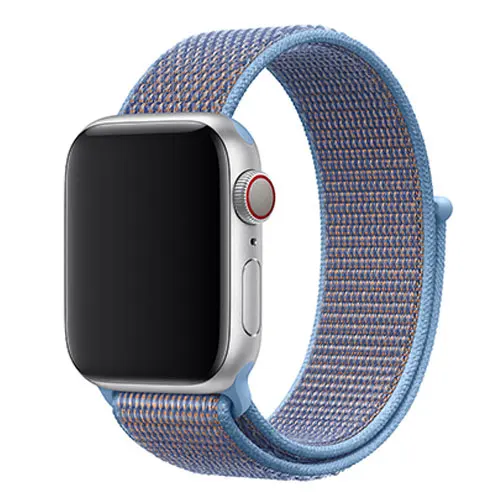 Спортивные петли для наручных часов Apple Watch, версии 44/42/40/38 мм 5/4/3/2/1 нейлоновый ремешок для наручных часов браслет ремешок с крючками и петлями застежка - Цвет ремешка: Cerulean