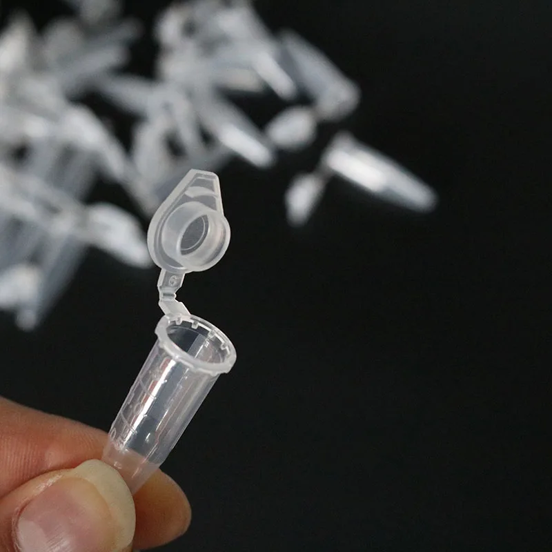 Transparent Plastic Test Tube Centrifuge Management Unit Container Lid for Laboratory Samples School Stationery 1.5 Ml 50 pcs plastic test tubes centrifuge tube