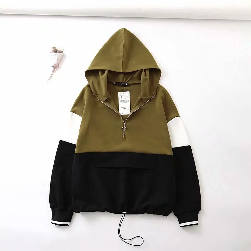 

XQ8-48-9260 European and American fashion color matching jacket
