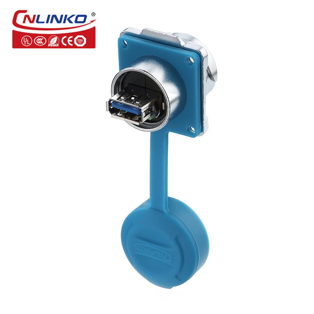 cnlinko metal shell conector de dados impermeavel painel 05