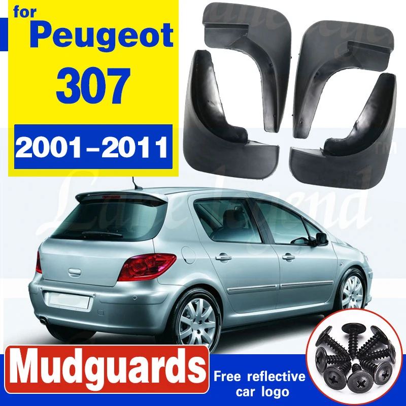 Новые 4 шт. Брызговики щитки брызговики крылья для Peugeot 307 2001 2011 2003 2004 2005 2006 2007