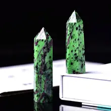1pc cristal natural coluna de epidote ponto de cristal quartzo mineral pedra cura obelisco varinha decoração para casa diy presente decoração reiki