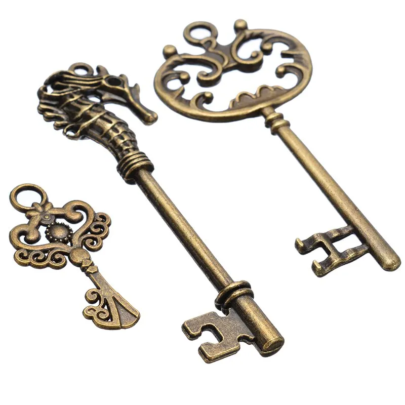

8pcs Mixed Charms Keys Vintage Skeleton Keys Antique Pendant Bracelet Necklace Craft Handmade Jewelry Making Decor