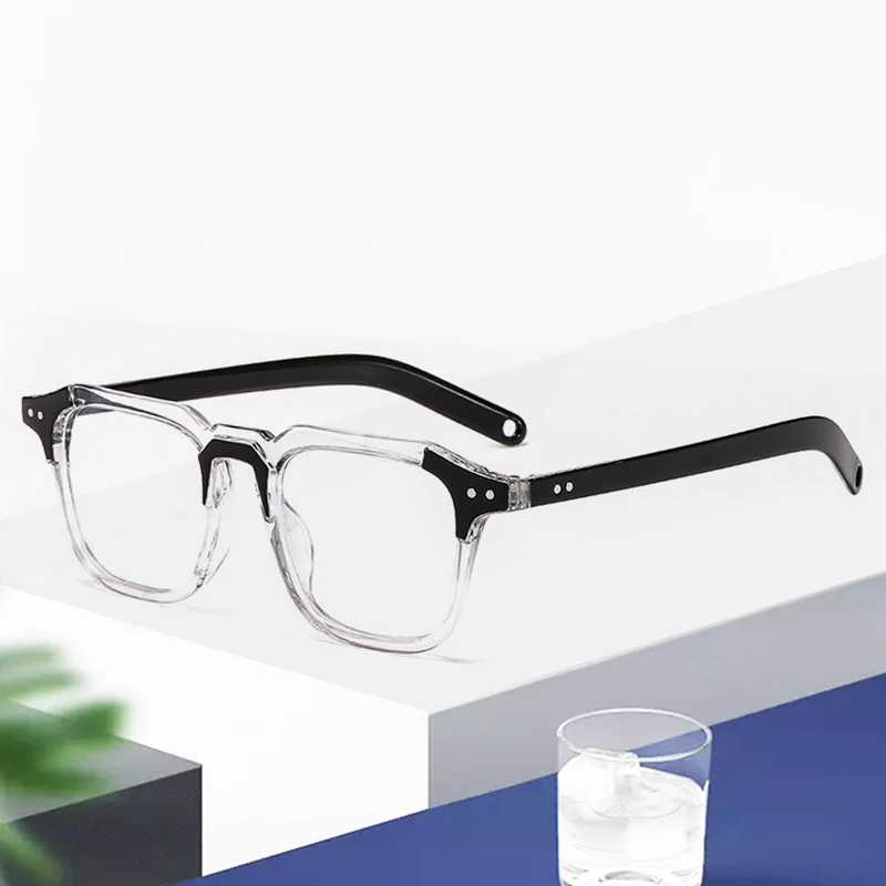 Unisex Klassisch Quadratische Gläser Mode Brille Plastik Rahmen