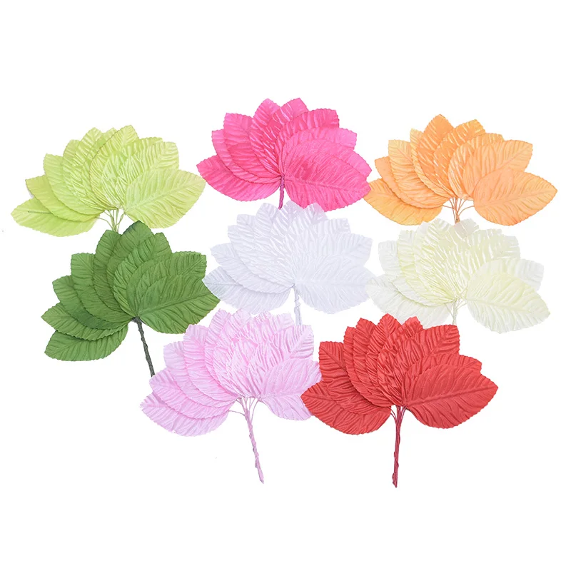 

40/100/200Pcs Plastic Leaf Green Leaves Artificial Flower Leaves Fake Plants Craft DIY Scrapbooking Wreath Wedding Decoration
