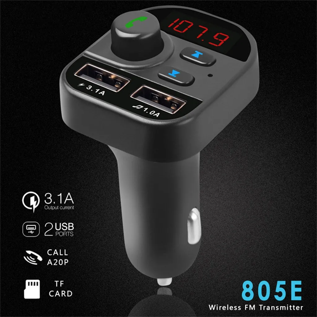 Fm-передатчик Aux модулятор Bluetooth Handsfree автомобильный комплект автомобильный аудио mp3-плеер с 3.1A Быстрая зарядка двойной USB Автомобильное зарядное устройство
