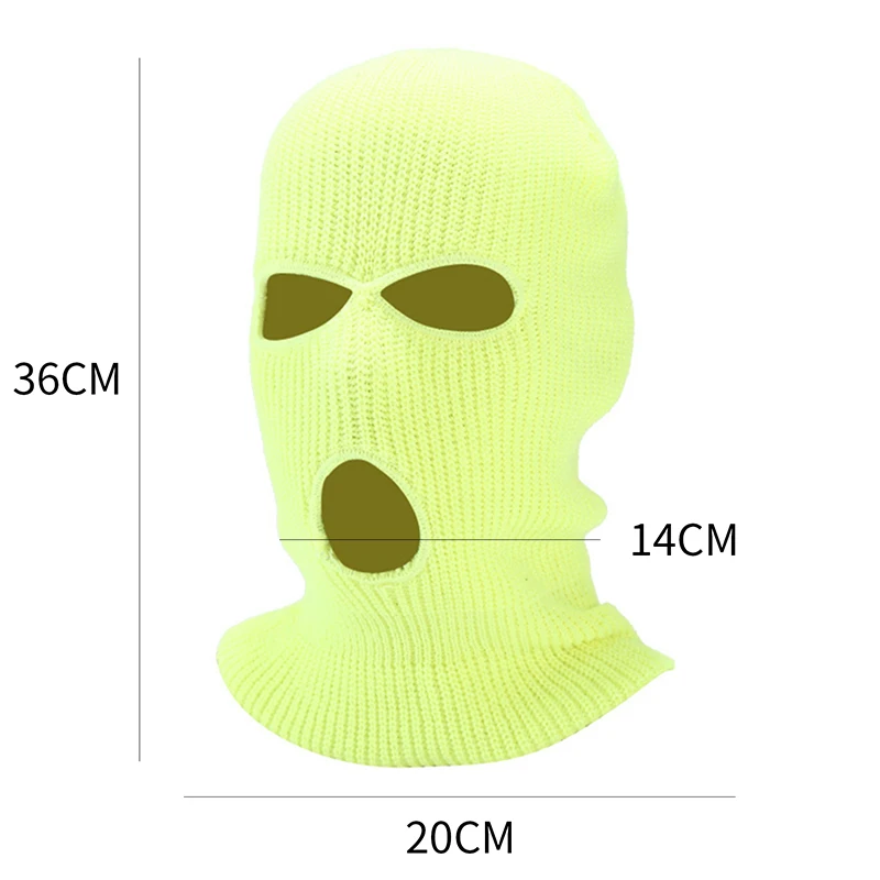 New Winter Warm Hat Three-Hole Wool Knitted Anti-Terrorist Headgear Robber Hoed Cool Gift Bandit Head Mask Outdoor Thermal Warm true religion skully hat