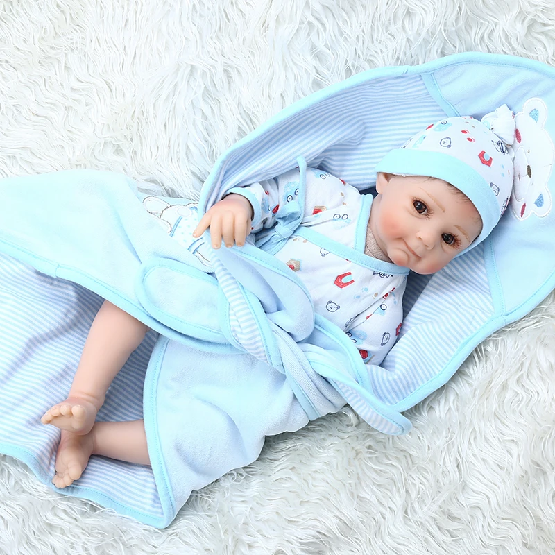 Уникальная силиконовая кукла bebe reborn, игрушки 2" 55 см, настоящие Детские куклы-Новорожденные, живой подарок для детей, игрушки для сна