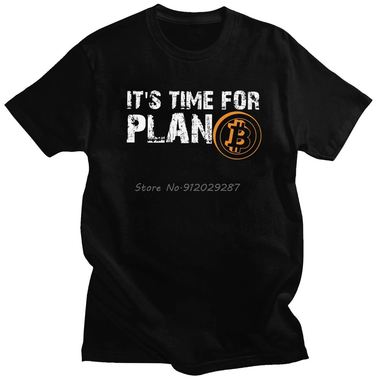 Футболка It's Time For Plan B Bitcoin Мужская хлопковая футболка BTC для криптовалюты