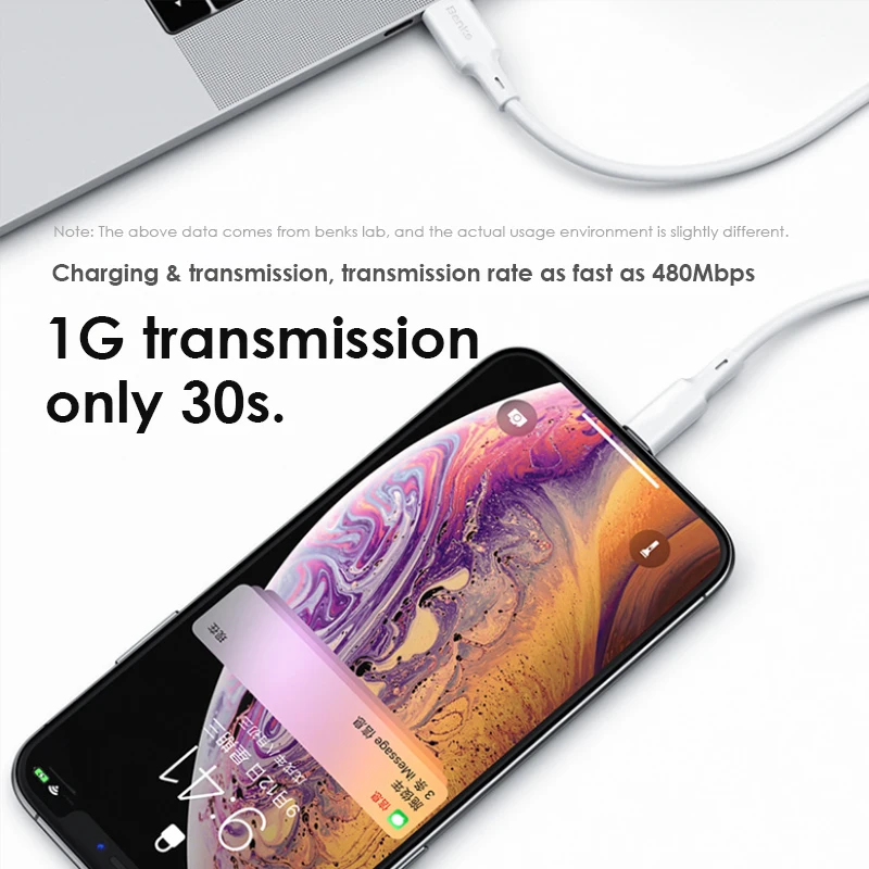 Benks MFi PD кабель для быстрой зарядки iPhone 11 Pro MAX X XR XS 8 Plus Type C на Lightning Кабели телефонов