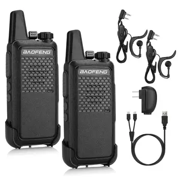 

2 pcs BAOFENG GT-22 UHF Two-Way Radio 1500mAh Battery Handsfree Portable Ham Walkie Talkie 16 CH VOX Micro USB Charging