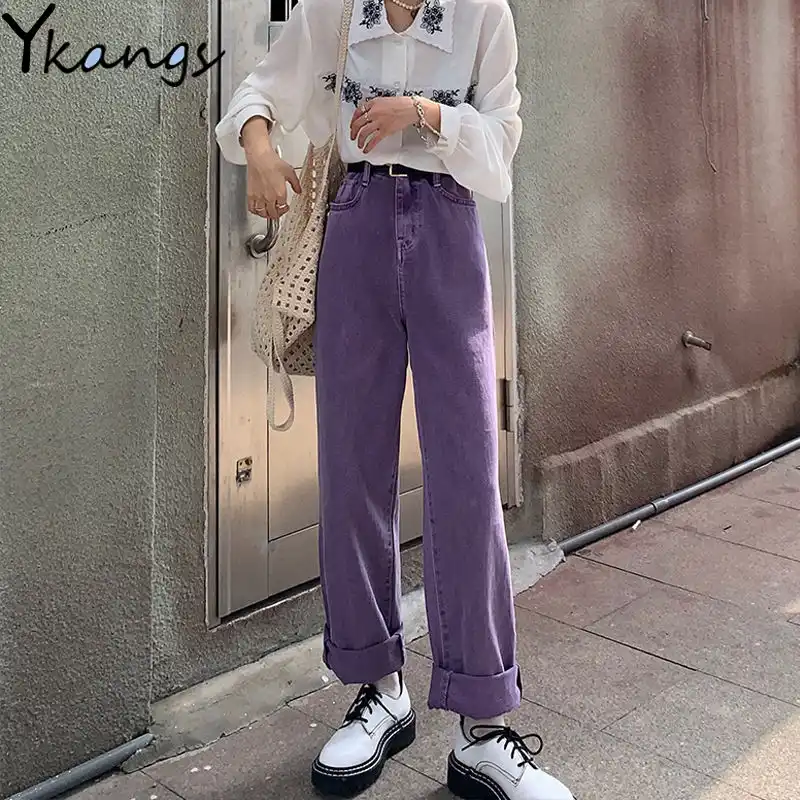 lilac mom jeans
