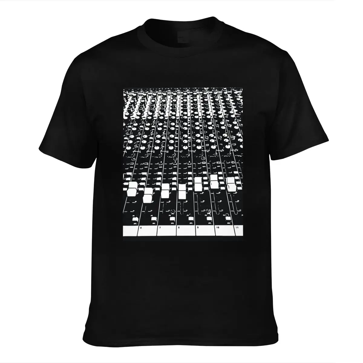

Men T Shirt Short Sleeve EDM Sound Mix Board Rave Techno Music Unisex T Shirt Women T-shirt Tee Tops Print Casual Cotton O-neck