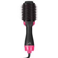 1000 Вт Антистатические волосы Горячая расческа рулон-прямой двойного назначения анти-Обжиг 2 в 1 Многофункциональный горячий воздух расческа волос инструмент для укладки