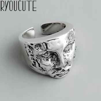 

Boho Vintage Silver Color Human Face Rings for Women Lover Finger Ring Valentines Day Gifts
