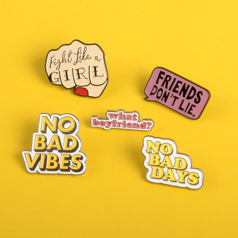 

Statement icon Pin Express your thoughts Of Ideas"xxxx"Enamel brooches denim backpack Lapel Jewelry Gift for Encourage friend