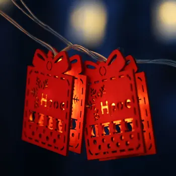 

LED String Lights for Christmas with Wood Ornaments from Original Design Manufacturer Bulk Order Wholesale LED Decor Gift Box G