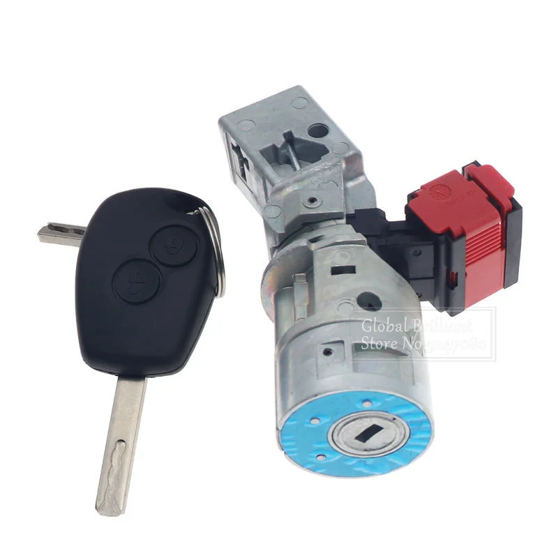 Ignition Lock Barrel Starter Switch + Key For Renault Clio Vauxhall Fiat  2012 8200214168 7701208408 N0502064 N0502060 N0502057