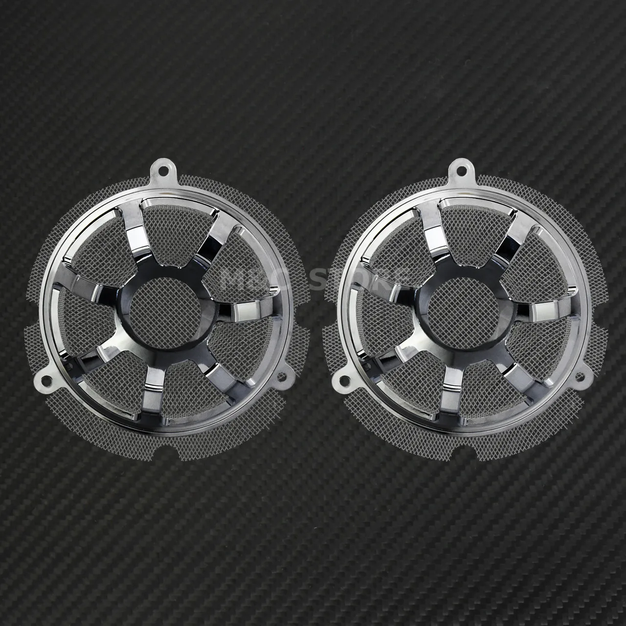 chrome speaker cover Мотоциклетный рожок крышка переднего динамика гриль маски Крышка ЧПУ для Harley Touring Electra Glide Street Glide Tri Glide CVO-Up - Цвет: chrome speaker cover