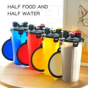 

HIPIDOG Portable & Functional Dog Feeders Small Bottle for Water and Food Pet's Travel Outside Feeder