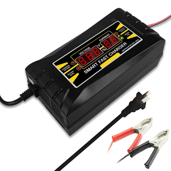 

SOONHUA Car Charger Lead Acid/GEL Battery Fast Charger 12V 6A Battery Chargers With LCD Display Three Stage Pulse Free Shipping