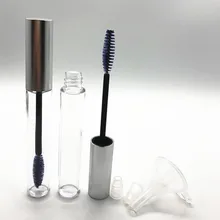 12ml garrafas recarregáveis portátil redondo prata vazio rímel tubo cílios frasco recipiente de garrafa líquida lábio esmalte tubo de cílios