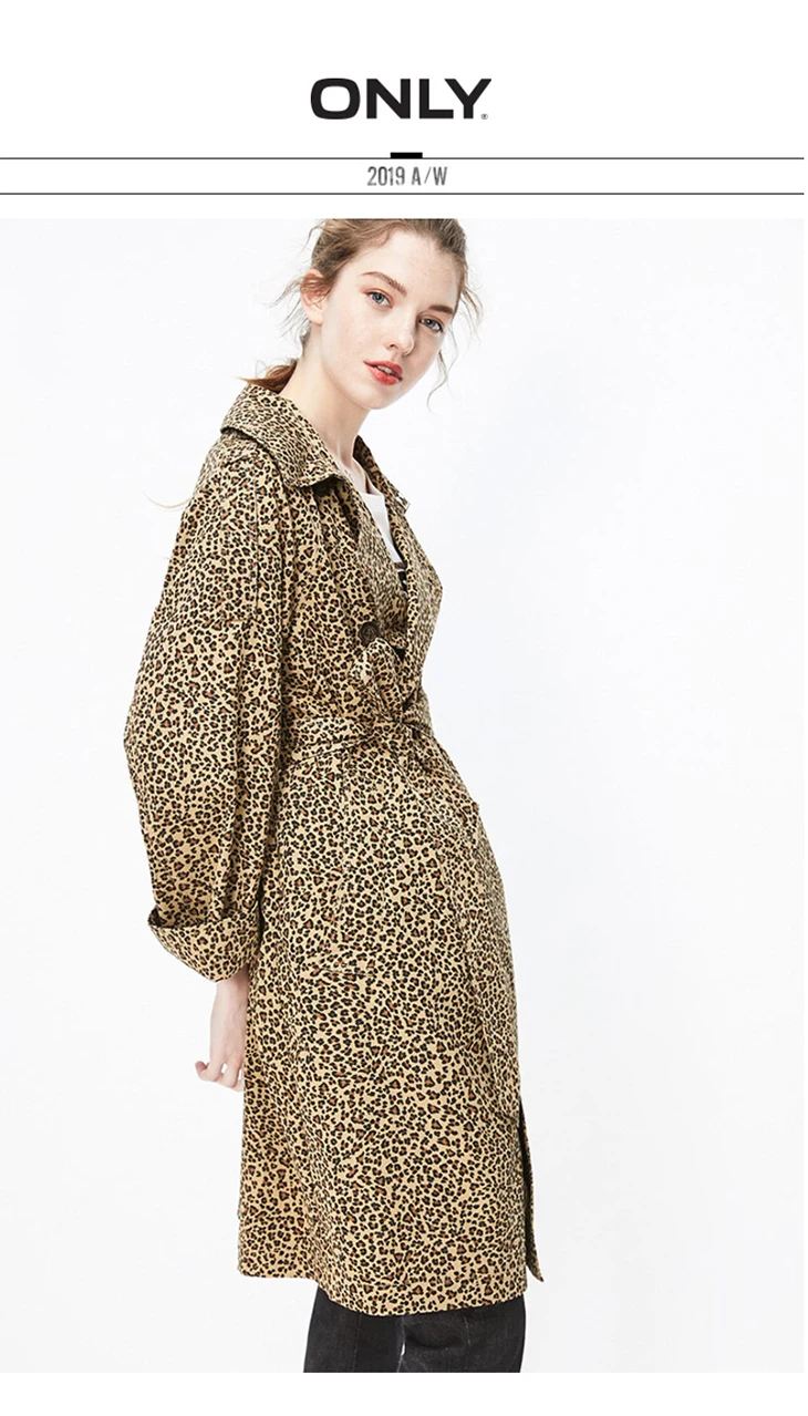 Только осень зима женский тонкий Леопардовый Тренч | 119336586