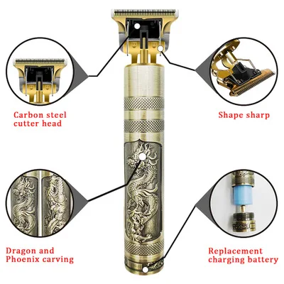 

T9 USB Rechargeable Hair Clipper Professional Baldheaded Electric hair Cordless Shaver Trimmer Men Barber Hair Cutting Machine