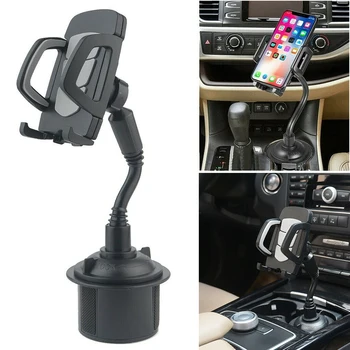 

2020 New Universal 360°Adjustable Car Mount Gooseneck Cup Holder Cradle for Cell Phone Mount Car Cup Holder Stand Cradle