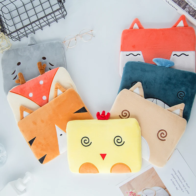 Plush Cartoon Thick Hot Water Bottle Bag Warm Relaxing Heat Cold Therapy Portable Hand Warmer Injection Storage |