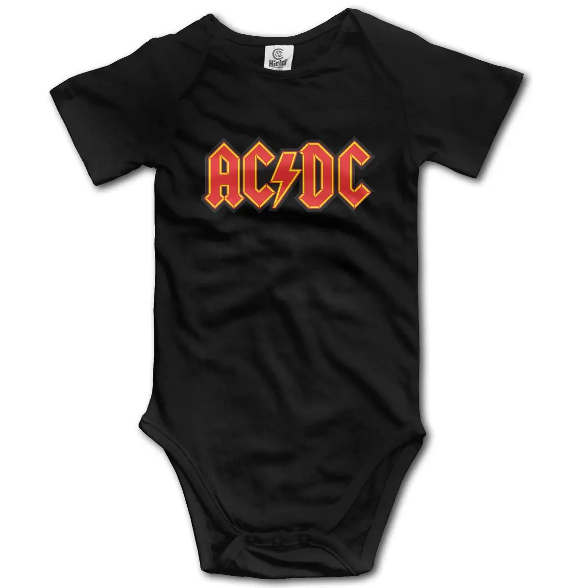 Casual ACDC Back in Black Newborn Boys Girls Jumper Chit Baby One-Pieces Tshirts unisex men women t shirt |