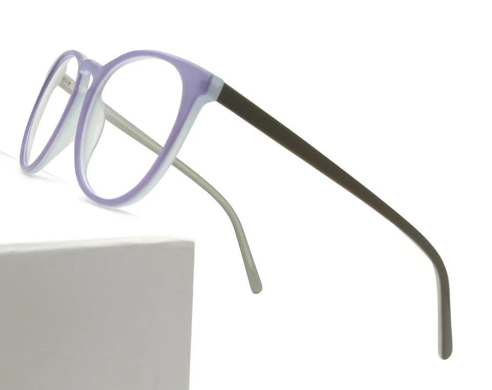 frame PURPLE Ацетат Круглый Decoractive очки оправа женские розовые очки женские очки оправа девушки Рецептурные очки для близоруких женщин - Цвет оправы: frame PURPLE
