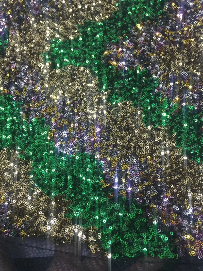 Модный Тюль Вышивка французский чистая кружевная ткань YG-724-881 с блестками для праздничного платья