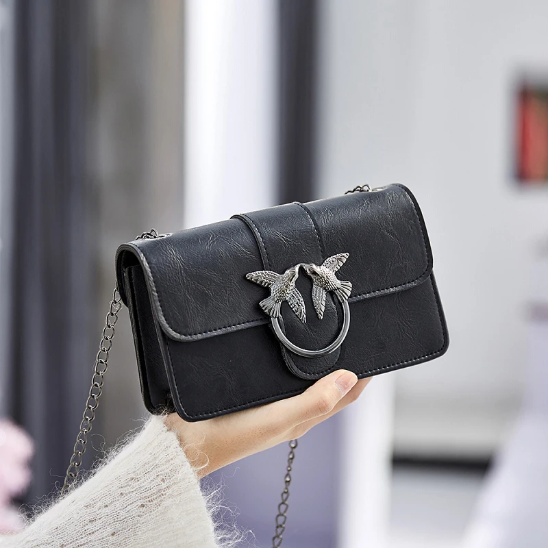 

Bags for Women Luxury Flap Swallow Bag Messenger Purses and Handbags PU Leather Designer Metal Chain Shoulder Crossbody 2020 New